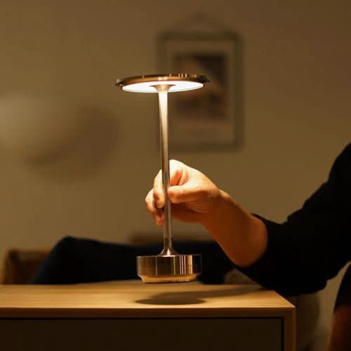 ECLARO dobíjecí stmívatelná LED stolní lampa — Bez kabelu, tři úrovně jasu