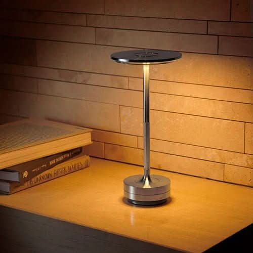 ECLARO dobíjecí stmívatelná LED stolní lampa — Bez kabelu, tři úrovně jasu