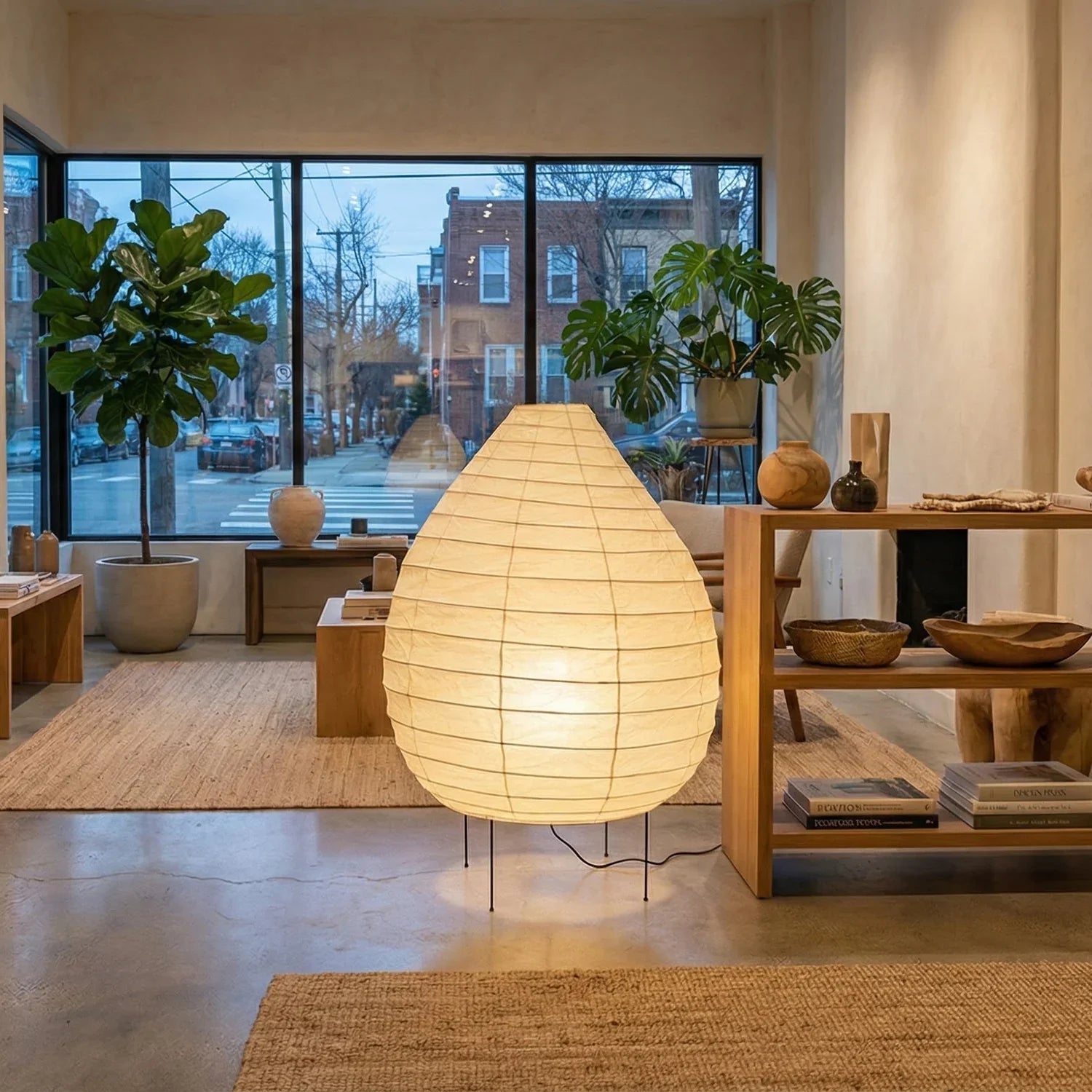 Akari Teardrop Shaped 23N Floor Lamp | wildoxy