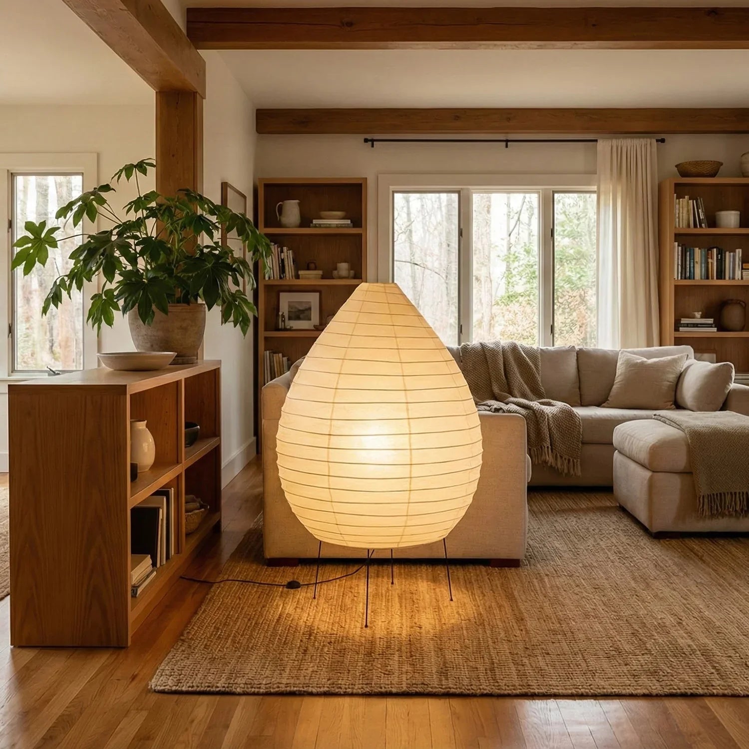 Akari Teardrop Shaped 23N Floor Lamp | wildoxy