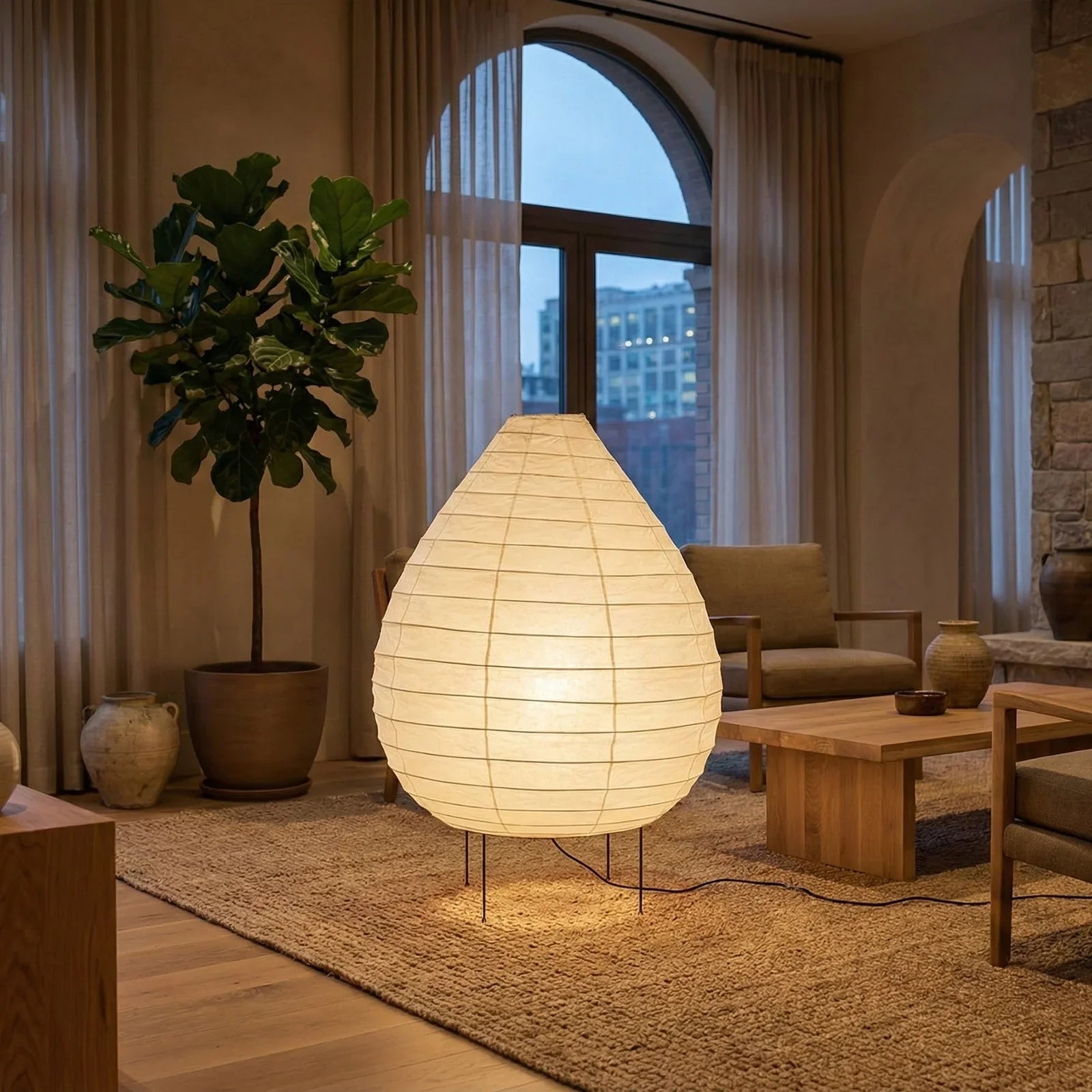 Akari Teardrop Shaped 23N Floor Lamp | wildoxy