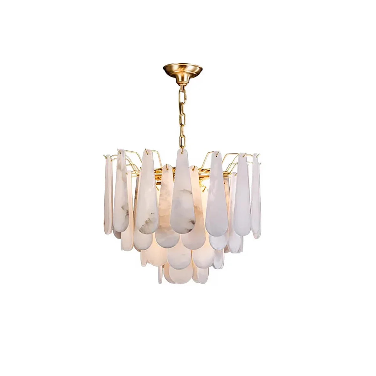 Teardrop Shaped Alabaster Chandelier | wildoxy
