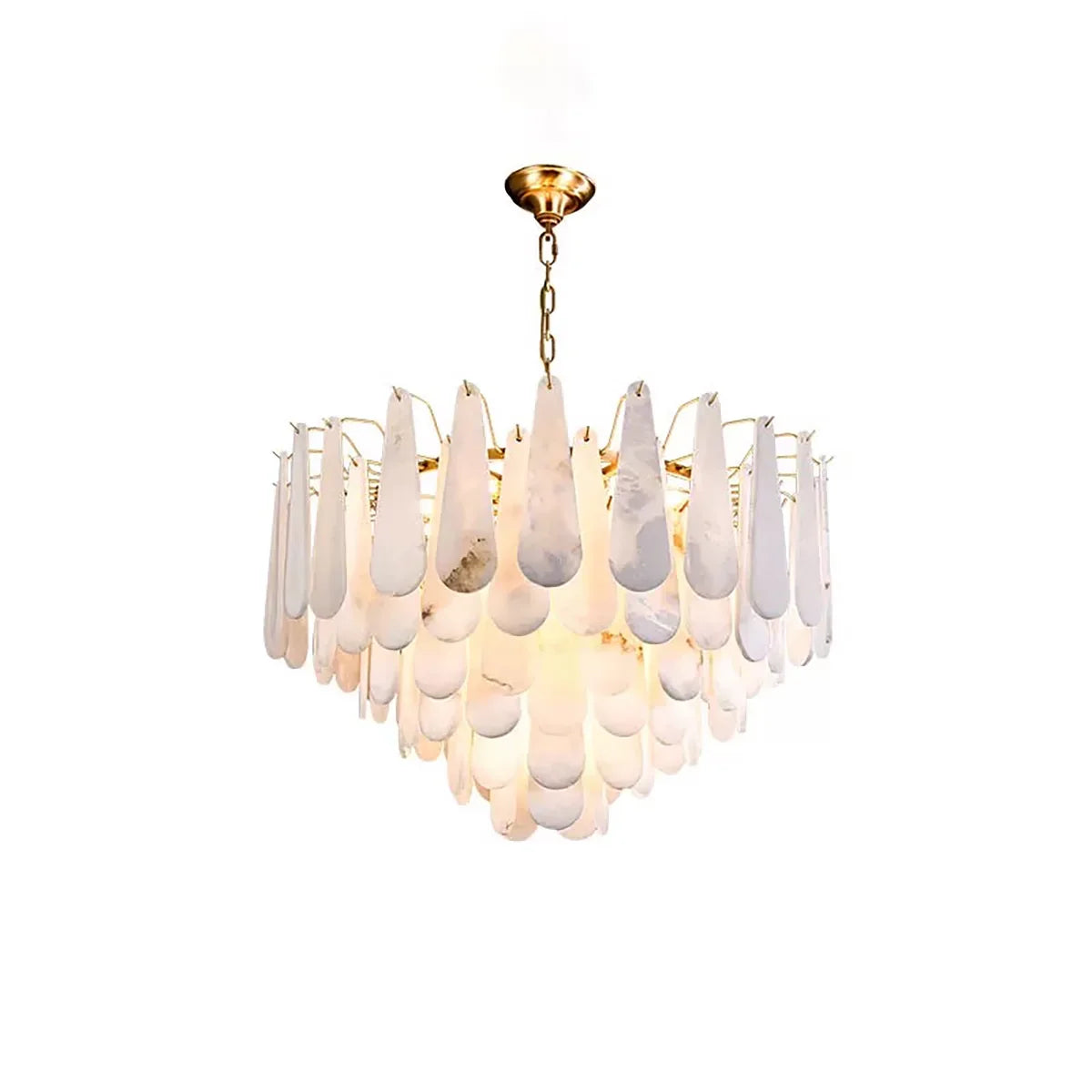 Teardrop Shaped Alabaster Chandelier | wildoxy