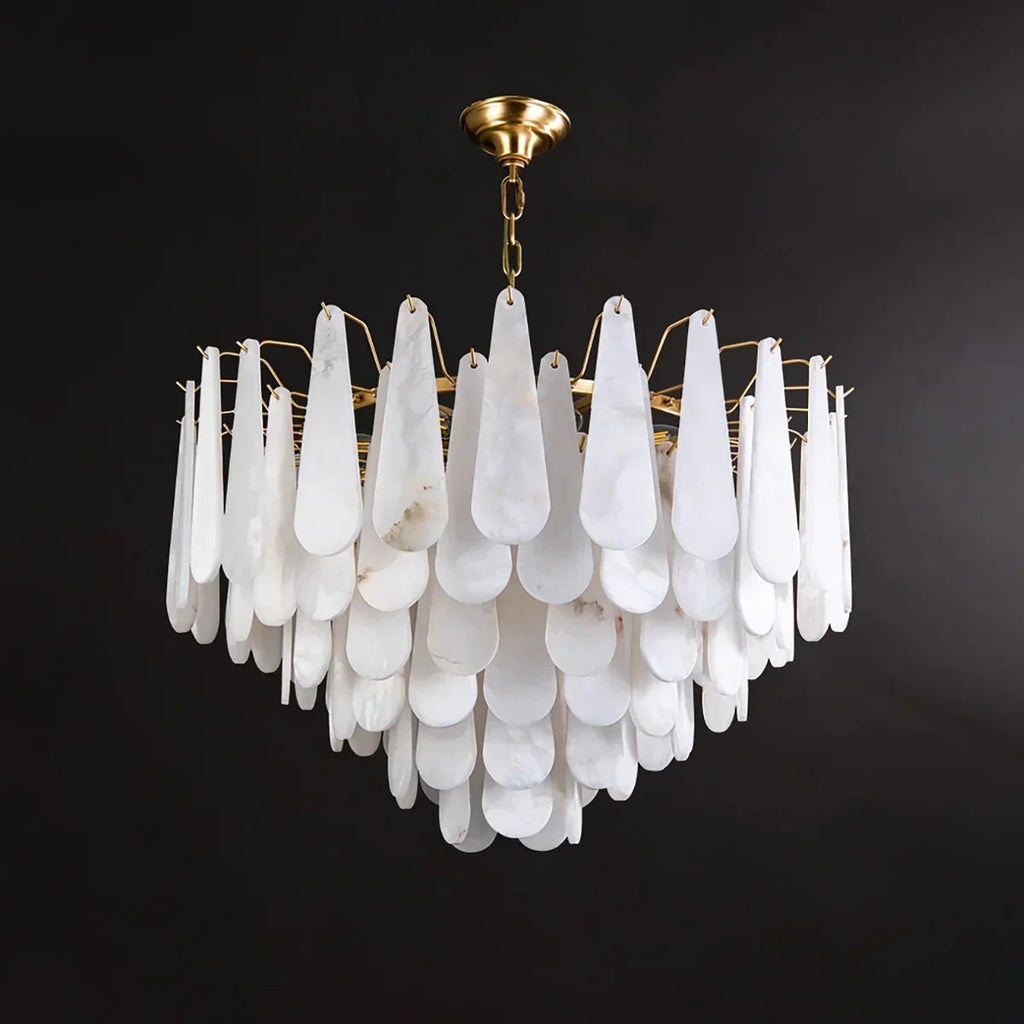 Teardrop Shaped Alabaster Chandelier | wildoxy