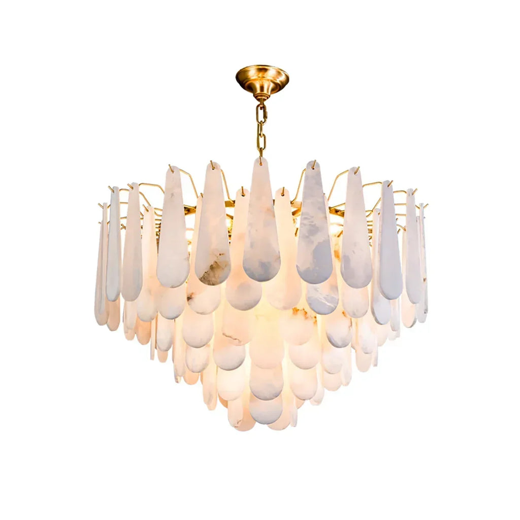 Teardrop Shaped Alabaster Chandelier | wildoxy