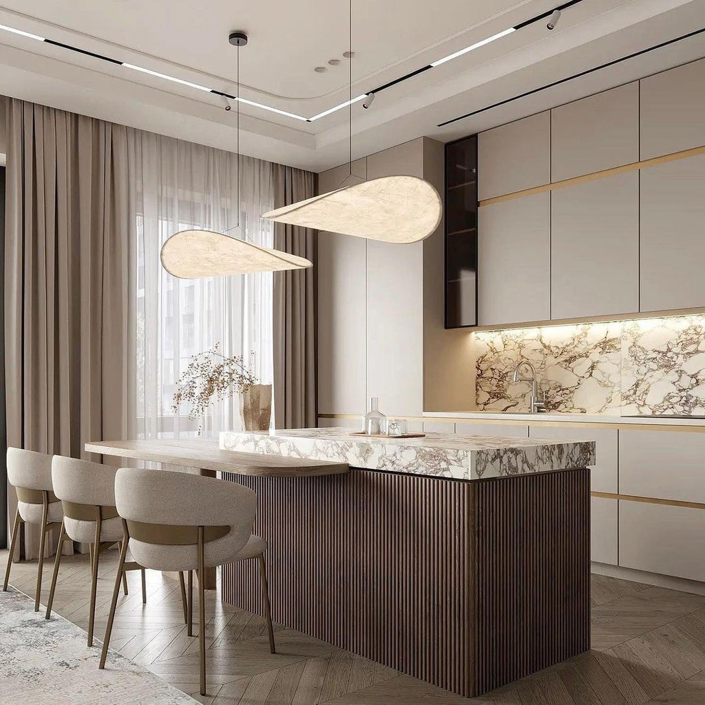 Sculptural Silk Pendant Lamp — Graceful Form, Elegant Design