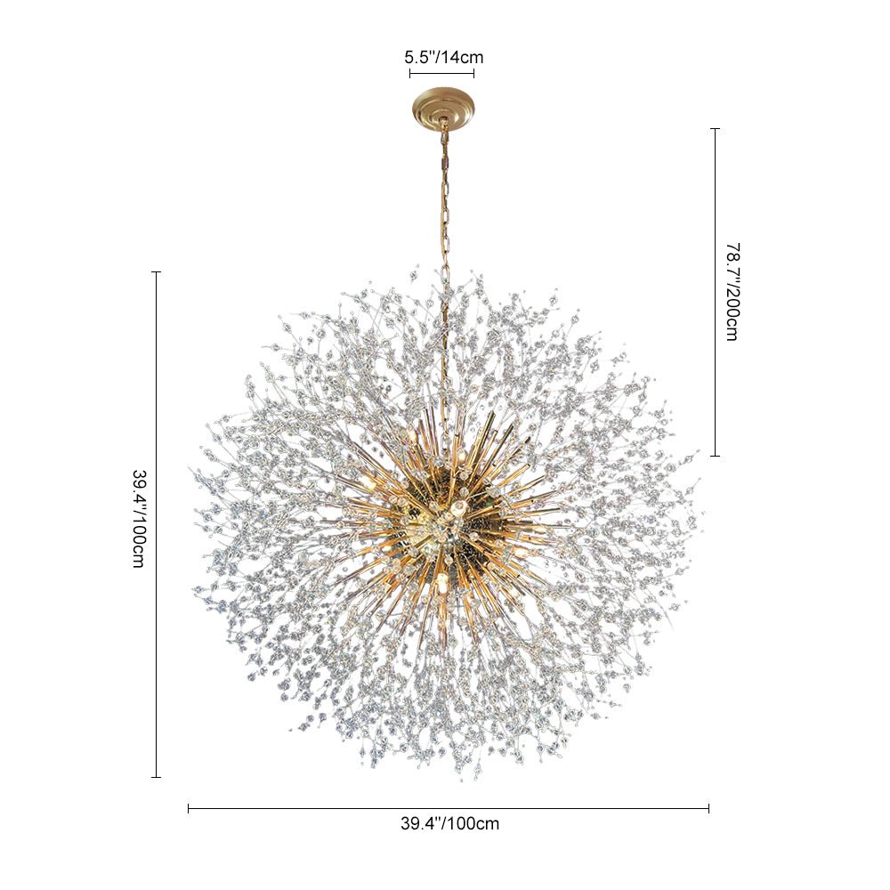 100 cm Sputnik Chandelier – Fireworks Crystal Effect