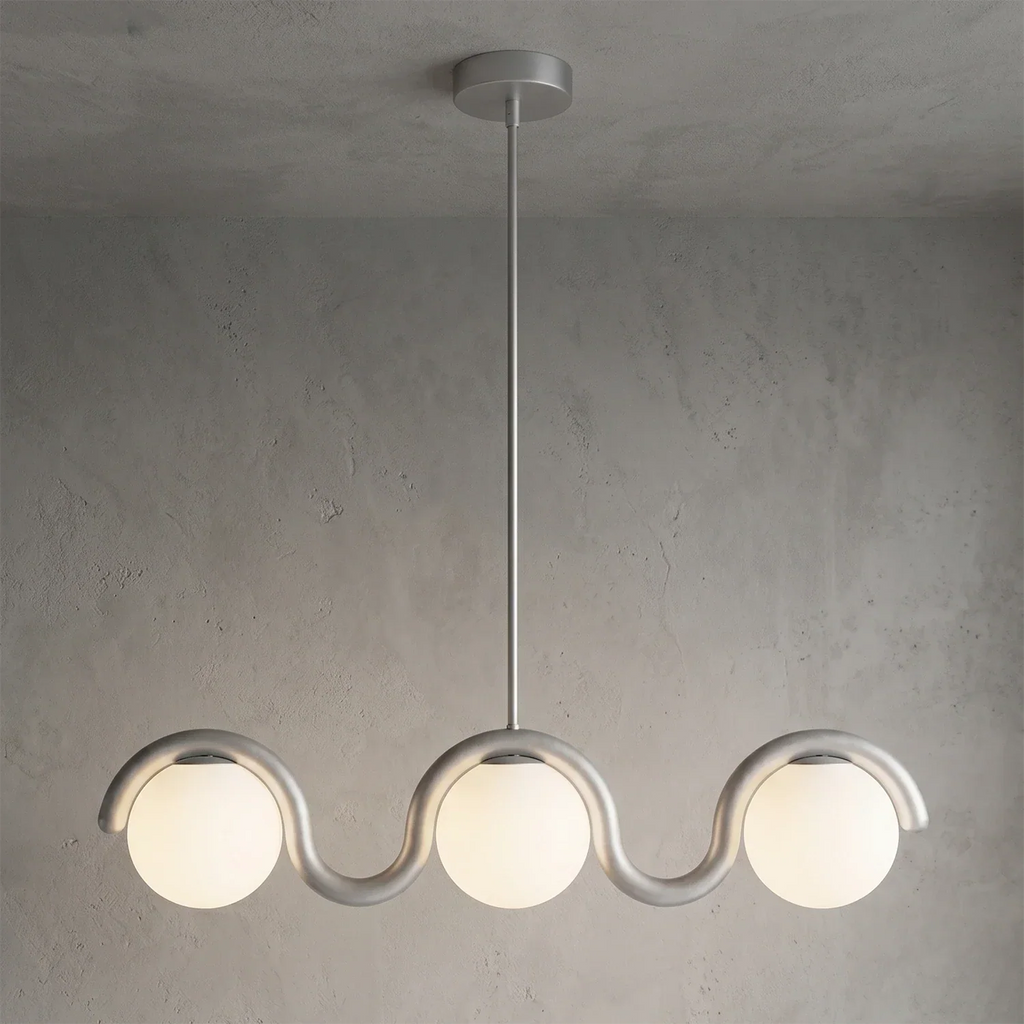 Curved Linear Opal Globe Pendant | wildoxy