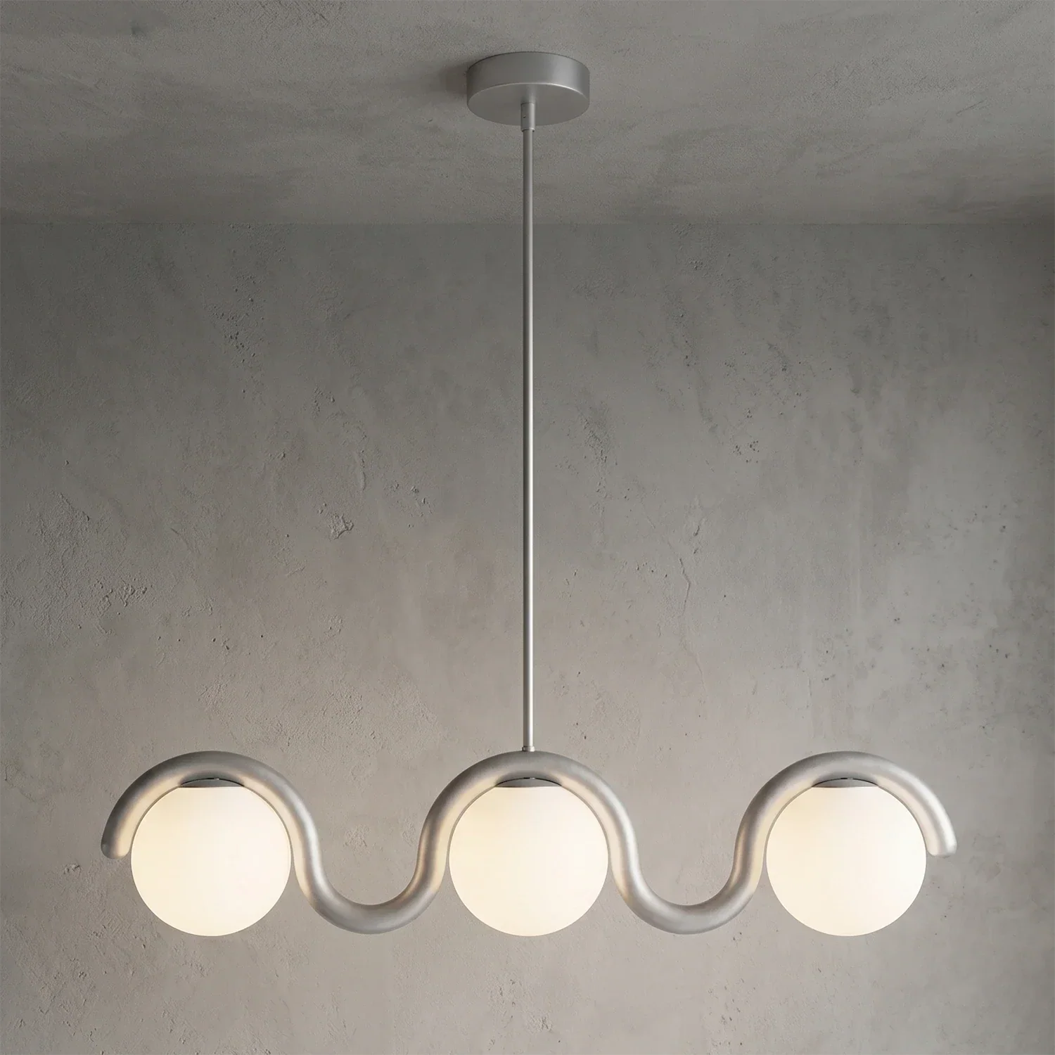 Curved Linear Opal Globe Pendant | wildoxy