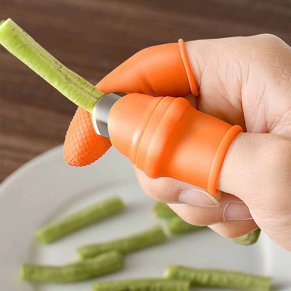 Découpeur FingerBlade en acier inoxydable avec base protectrice en silicone