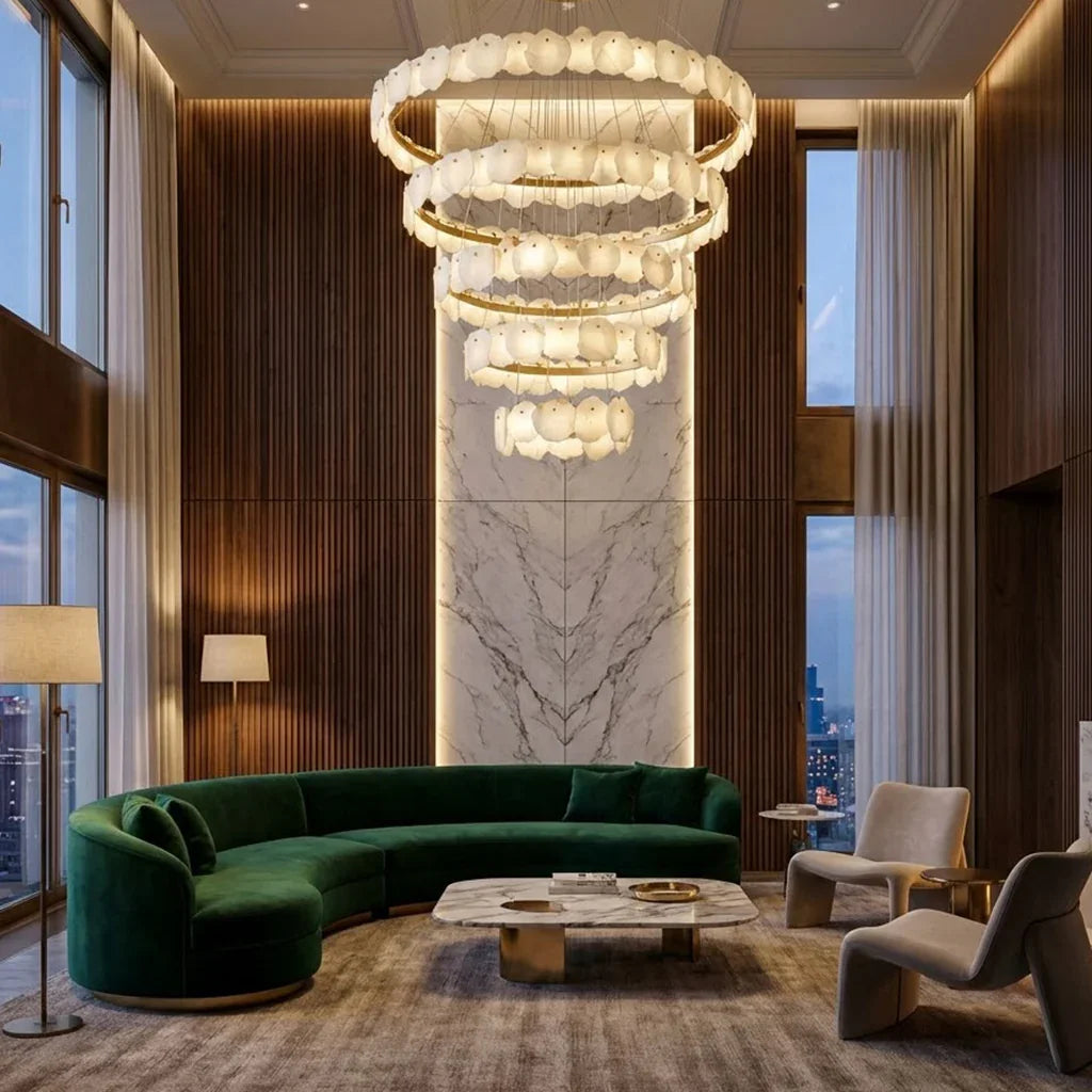 Tiered Alabaster Chandelier | wildoxy