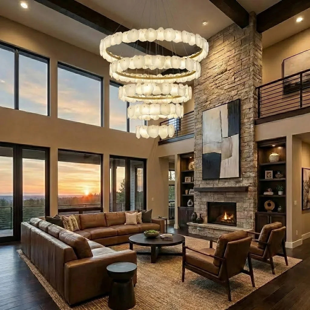 Tiered Alabaster Chandelier | wildoxy