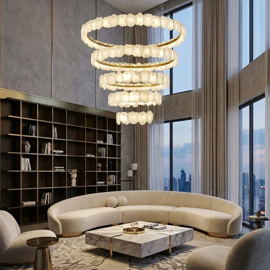 Tiered Alabaster Chandelier | wildoxy