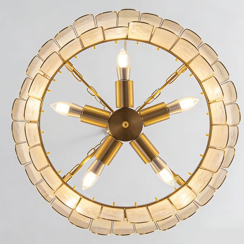 Tiered Capiz Wavecrest Chandelier | wildoxy