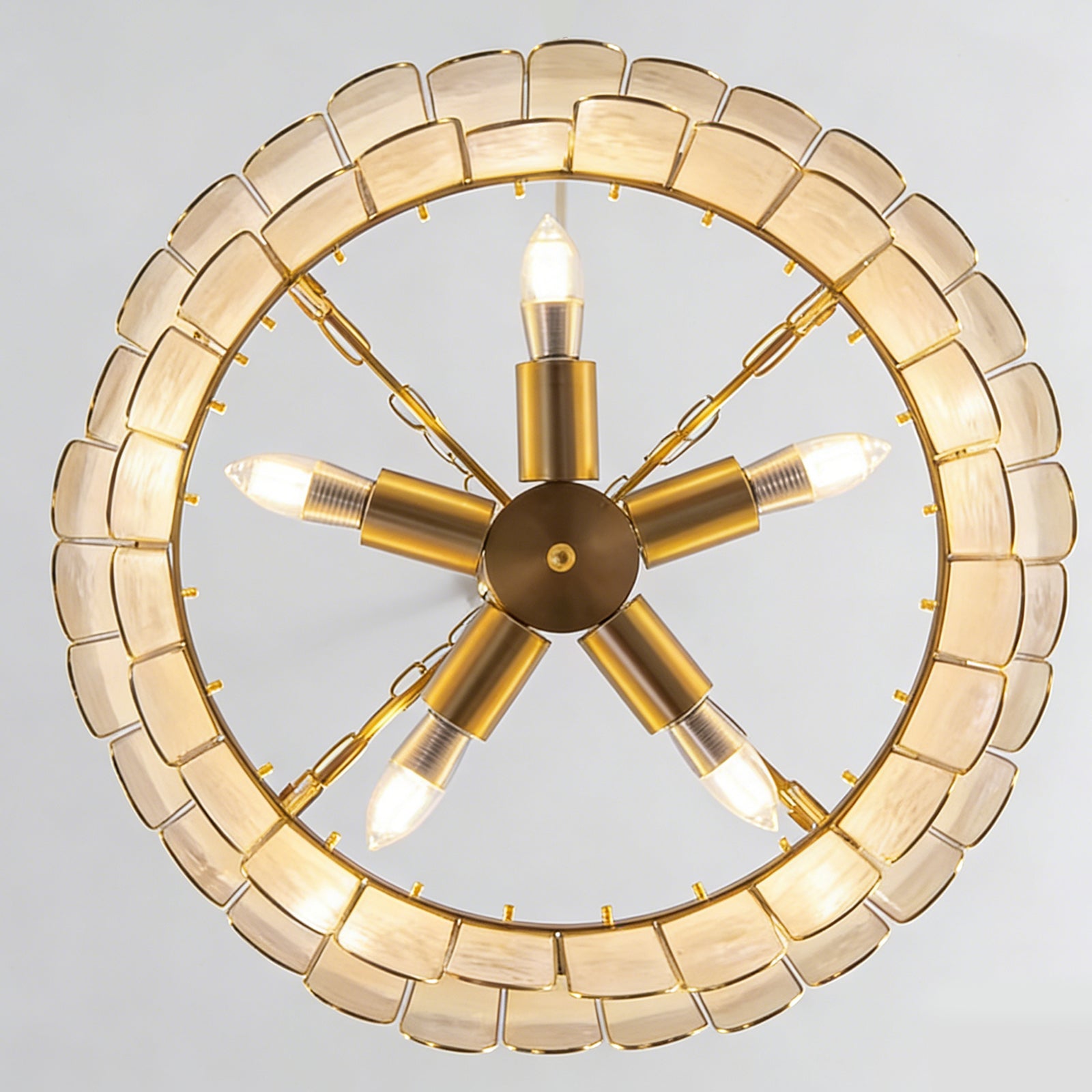 Tiered Capiz Wavecrest Chandelier | wildoxy