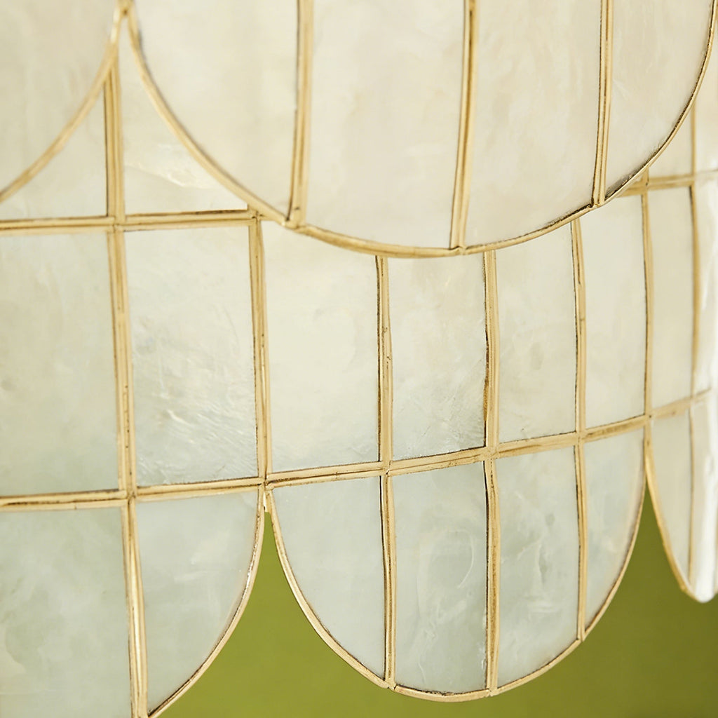 Tiered Capiz Wavecrest Chandelier | wildoxy