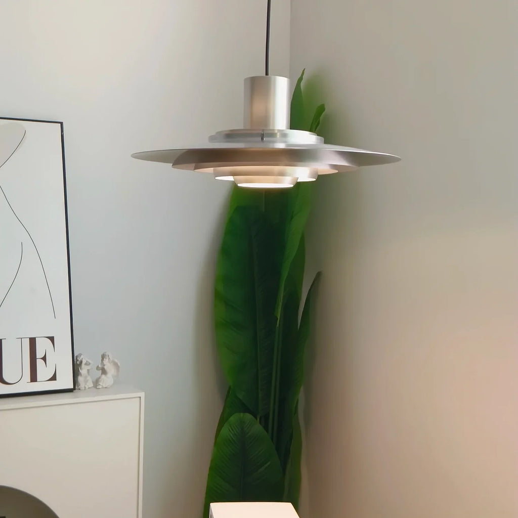 Tiered Dish-Shaped Disc Pendant Light | wildoxy