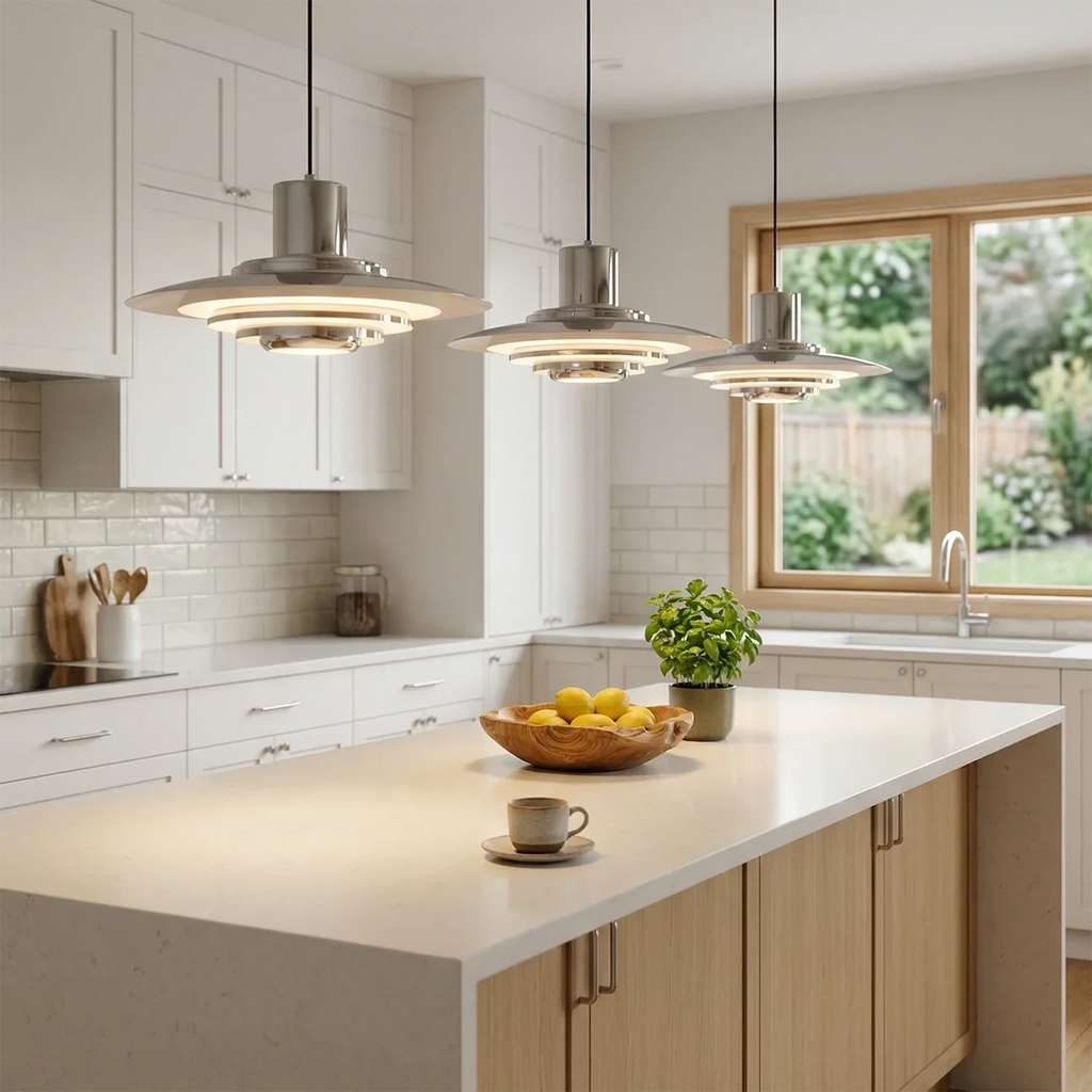 Tiered Dish-Shaped Disc Pendant Light | wildoxy