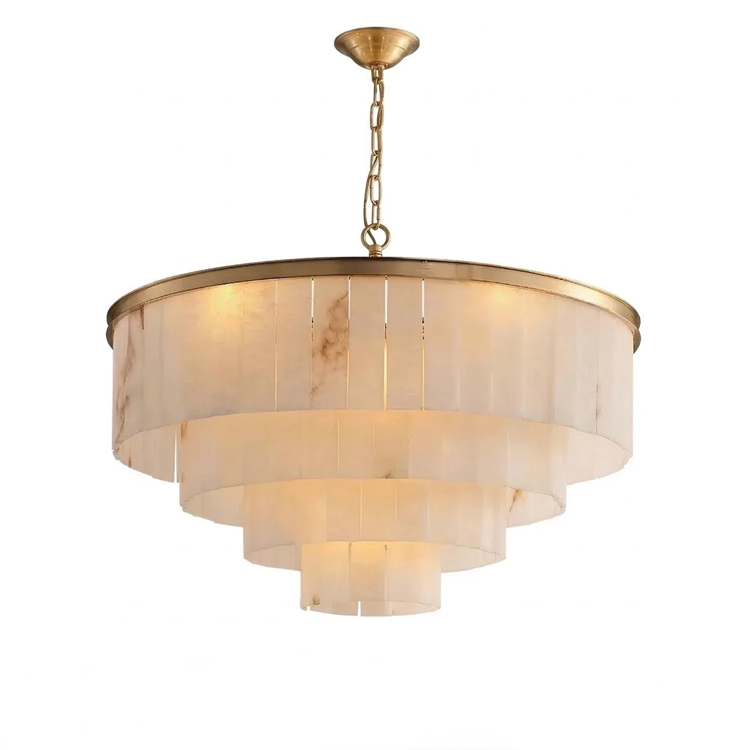 Tiered Natural Alabaster Chandelier | wildoxy