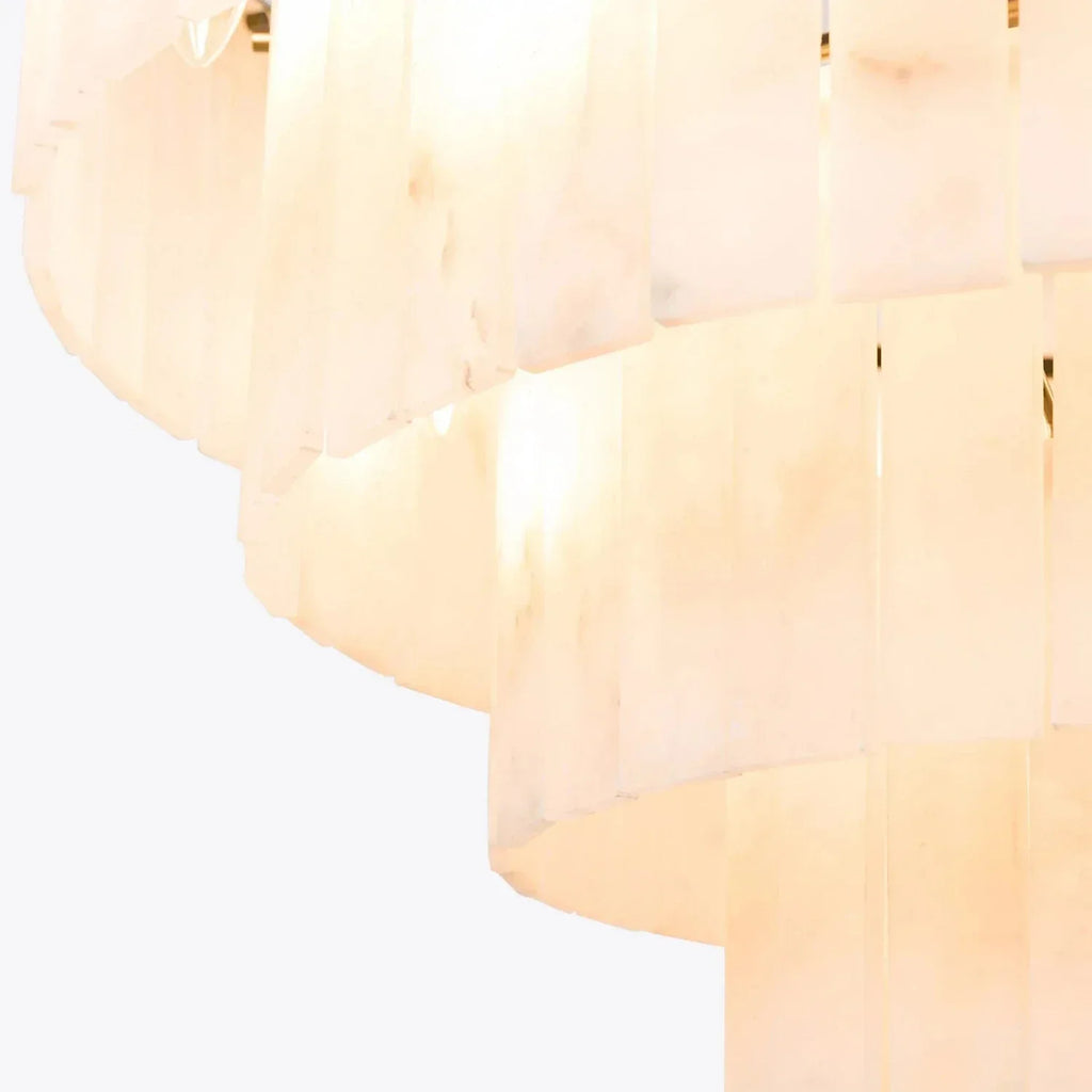 Tiered Natural Alabaster Chandelier | wildoxy