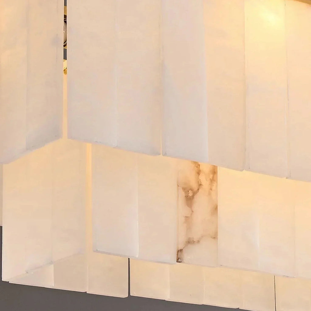 Tiered Natural Alabaster Chandelier | wildoxy