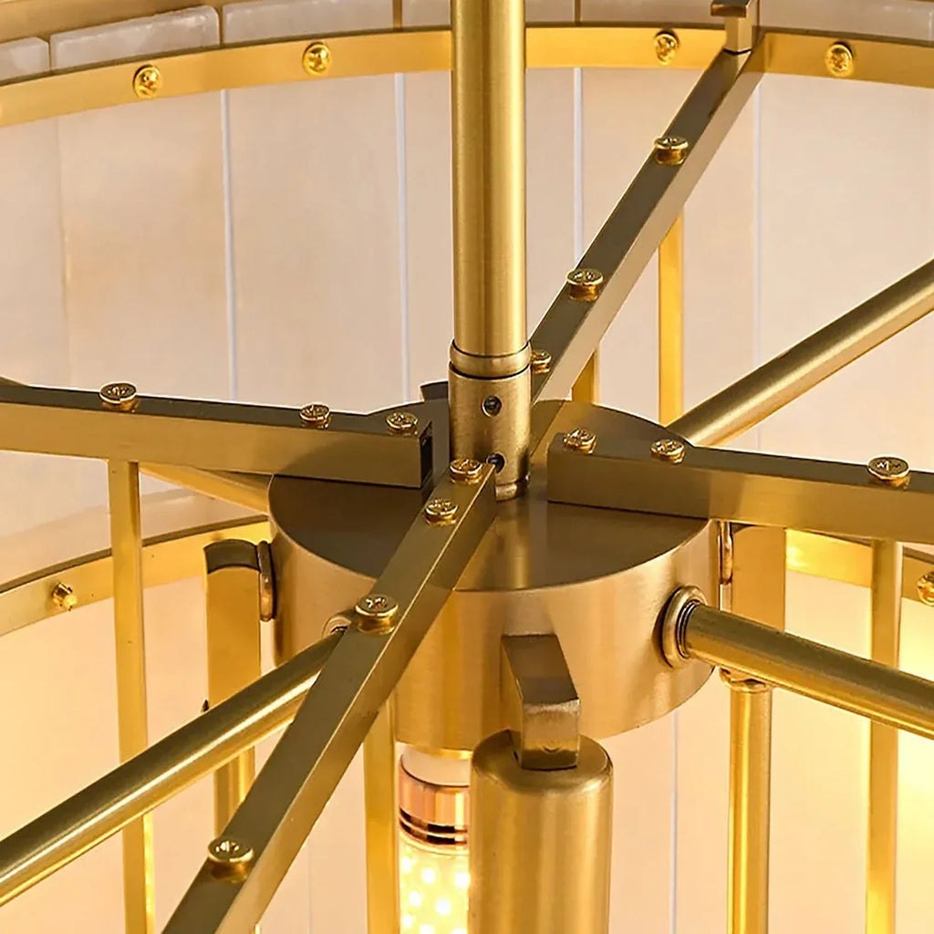 Tiered Natural Alabaster Chandelier | wildoxy