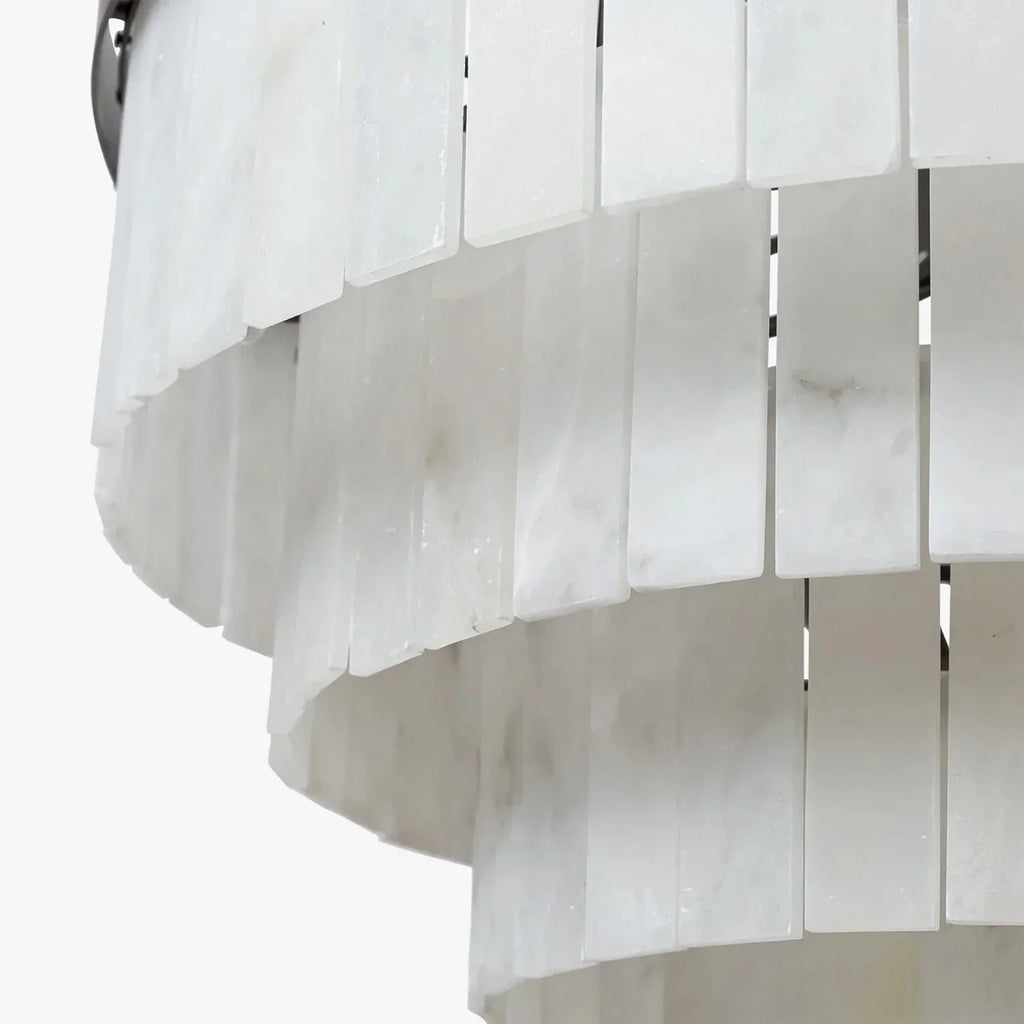 Tiered Natural Alabaster Chandelier | wildoxy