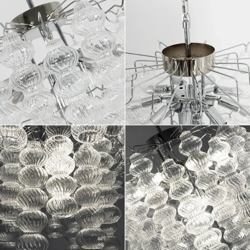Tiered Ribbed Glass Links Pendant Light | wildoxy