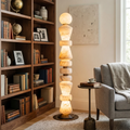 Totem Stacked Alabaster Floor Lamp | wildoxy