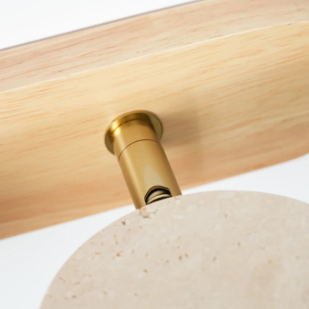 Travertine Duo Wood Wall Light | wildoxy