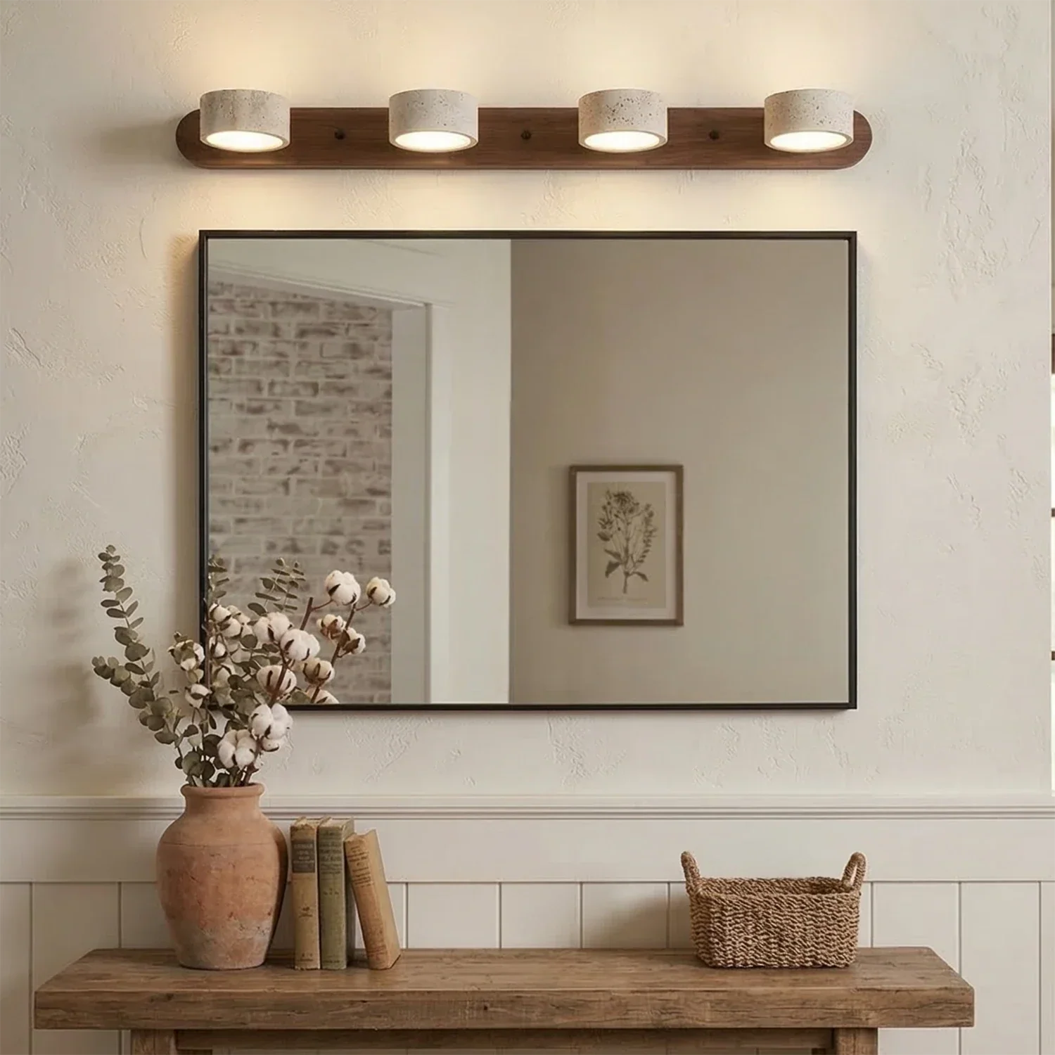 Travertine Duo Wood Wall Light | wildoxy