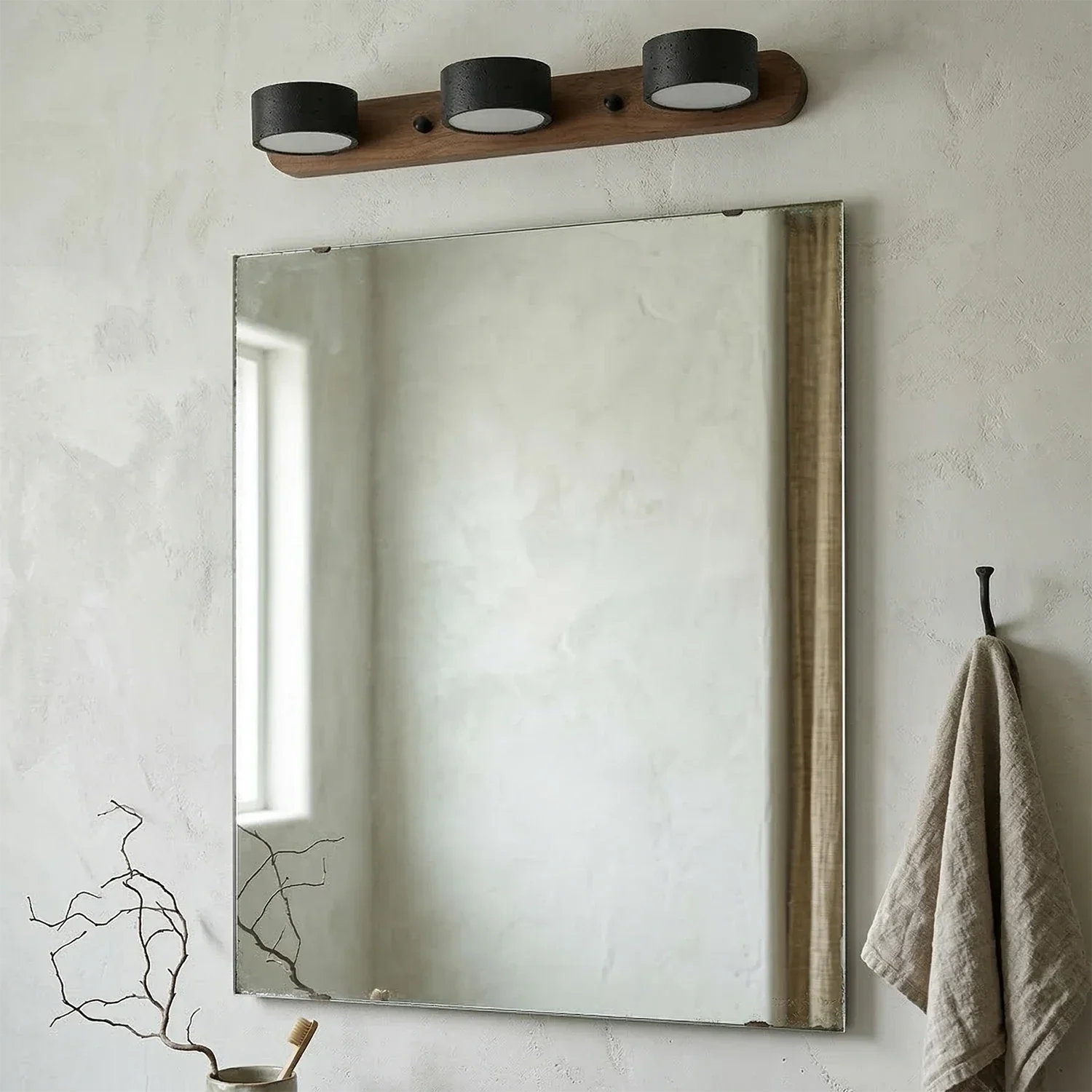 Travertine Duo Wood Wall Light | wildoxy