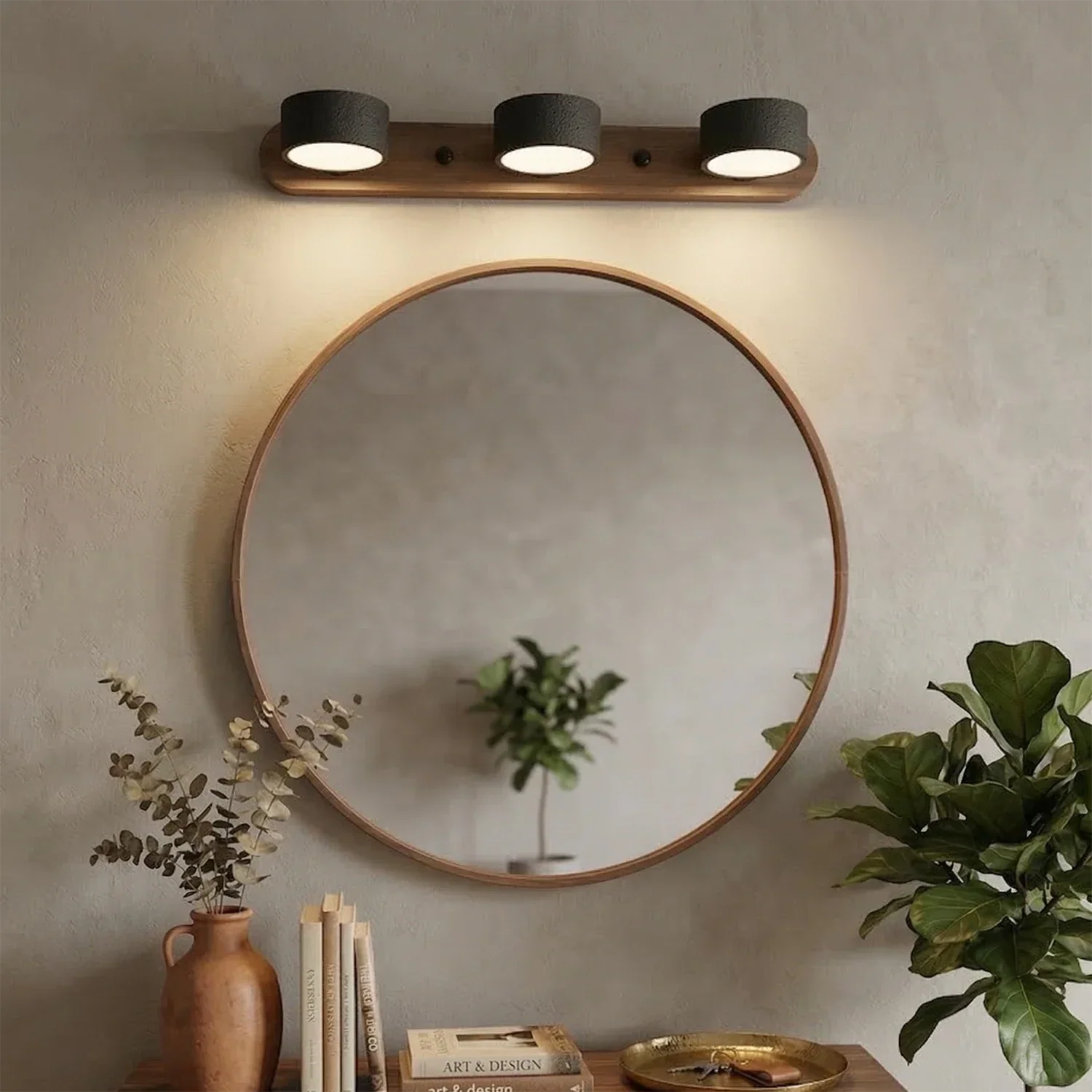 Travertine Duo Wood Wall Light | wildoxy