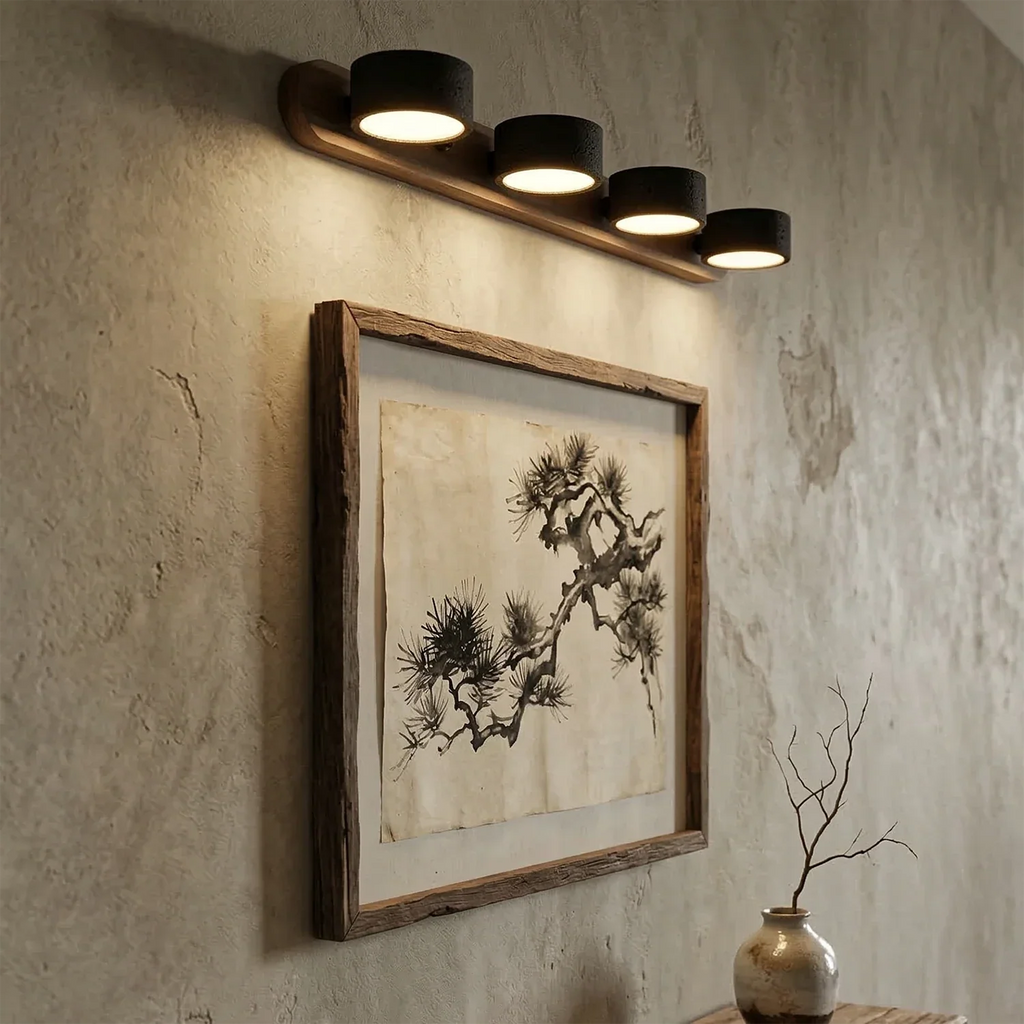 Travertine Duo Wood Wall Light | wildoxy