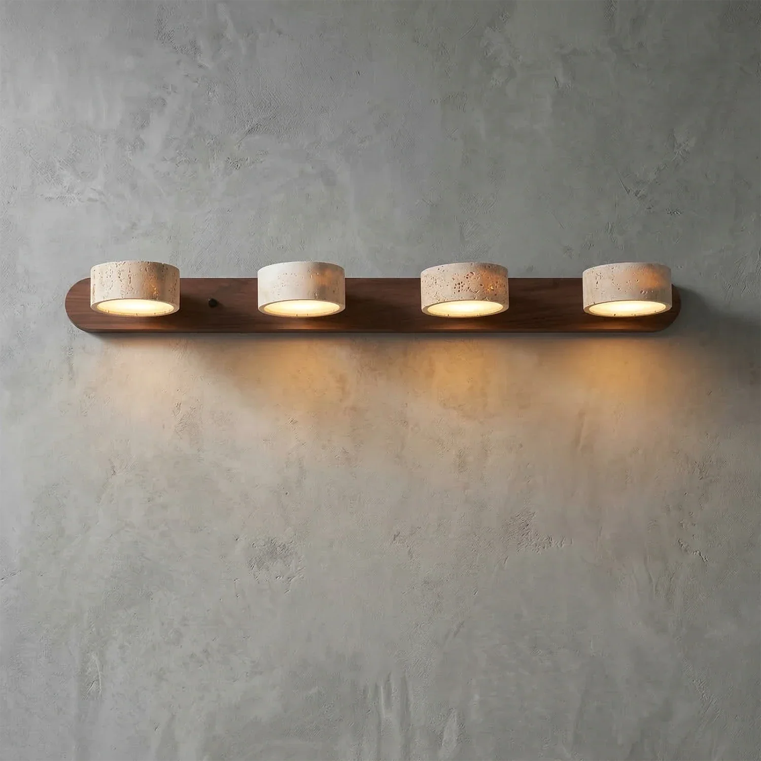 Travertine Duo Wood Wall Light | wildoxy