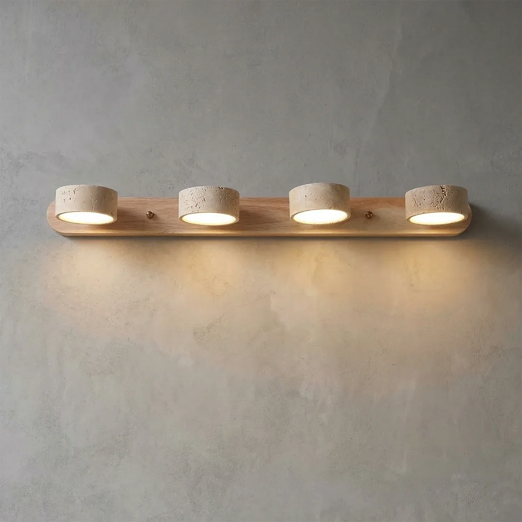 Travertine Duo Wood Wall Light | wildoxy