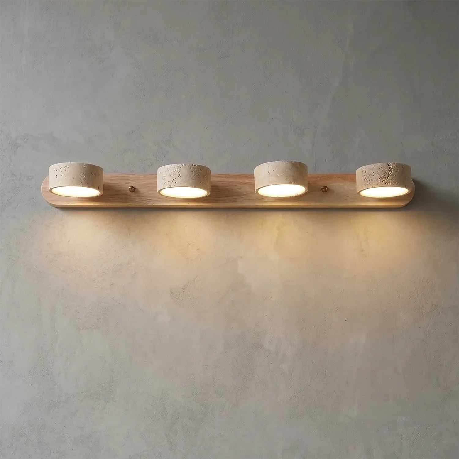 Travertine Duo Wood Wall Light | wildoxy