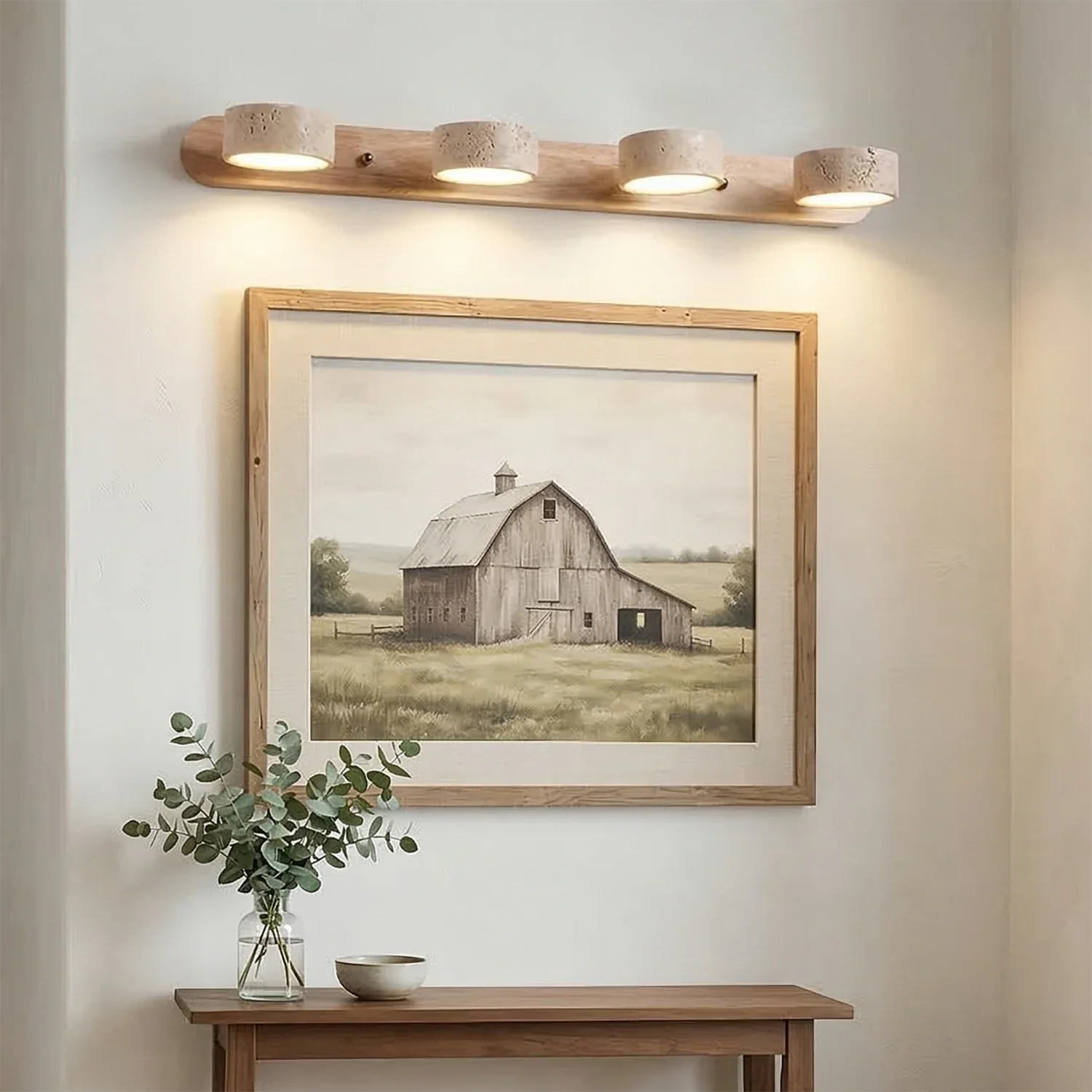 Travertine Duo Wood Wall Light | wildoxy