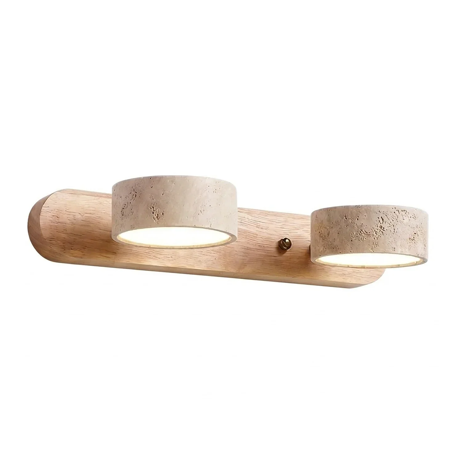Travertine Duo Wood Wall Light | wildoxy