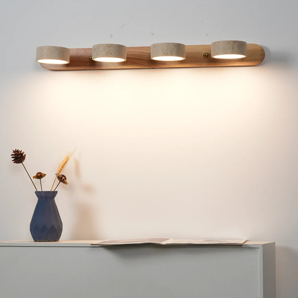 Travertine Duo Wood Wall Light | wildoxy