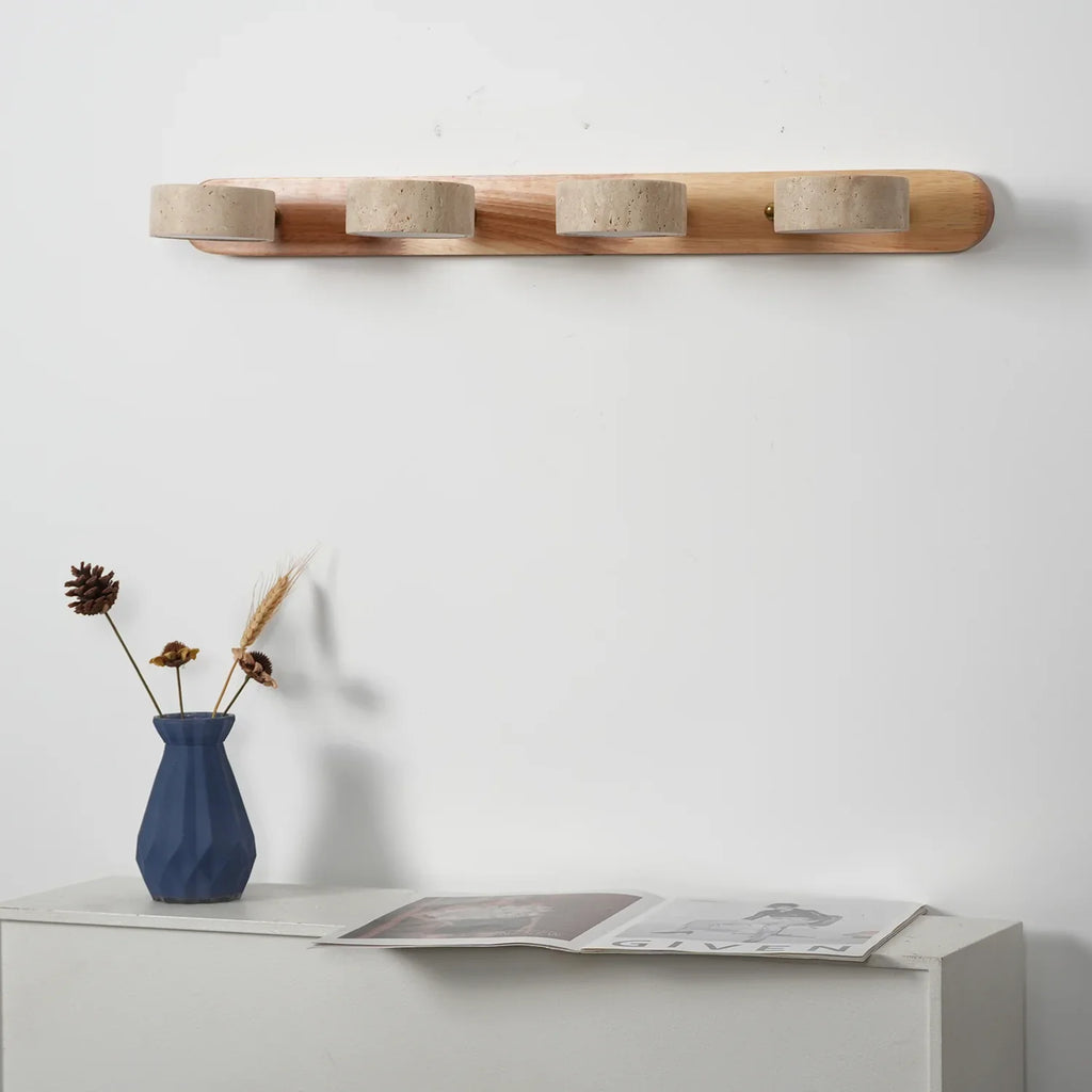 Travertine Duo Wood Wall Light | wildoxy