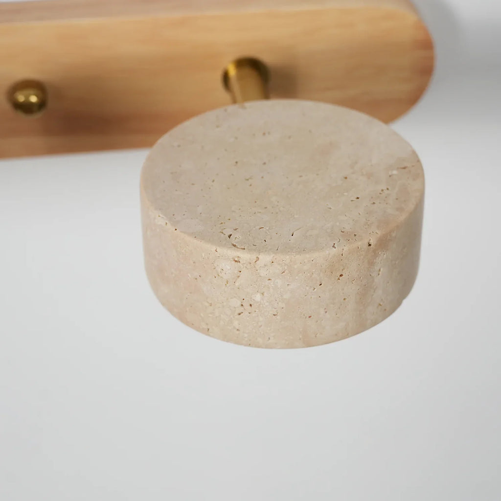 Travertine Duo Wood Wall Light | wildoxy
