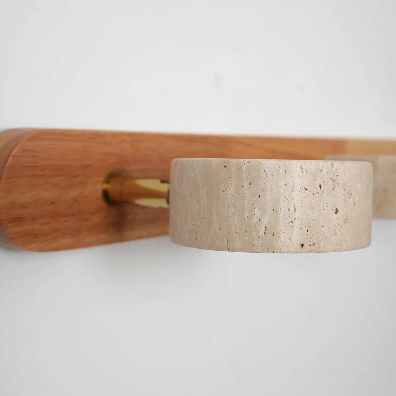 Travertine Duo Wood Wall Light | wildoxy