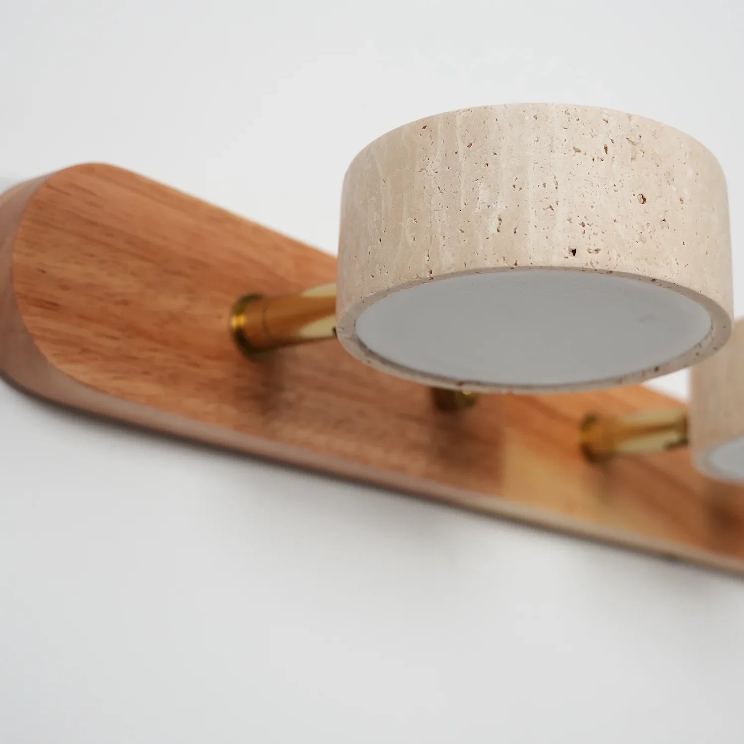 Travertine Duo Wood Wall Light | wildoxy