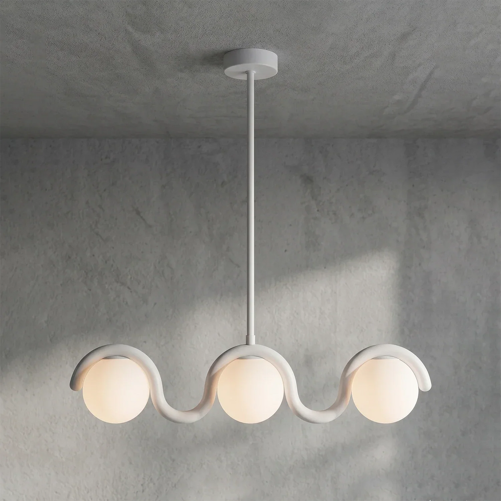 Curved Linear Opal Globe Pendant | wildoxy