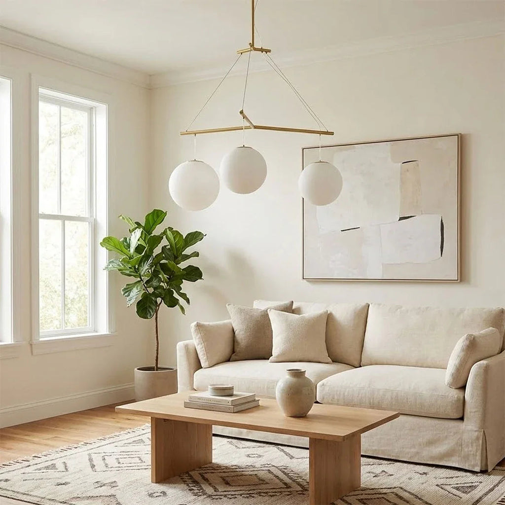 Triple Glass Orb Pendant Lamp | wildoxy
