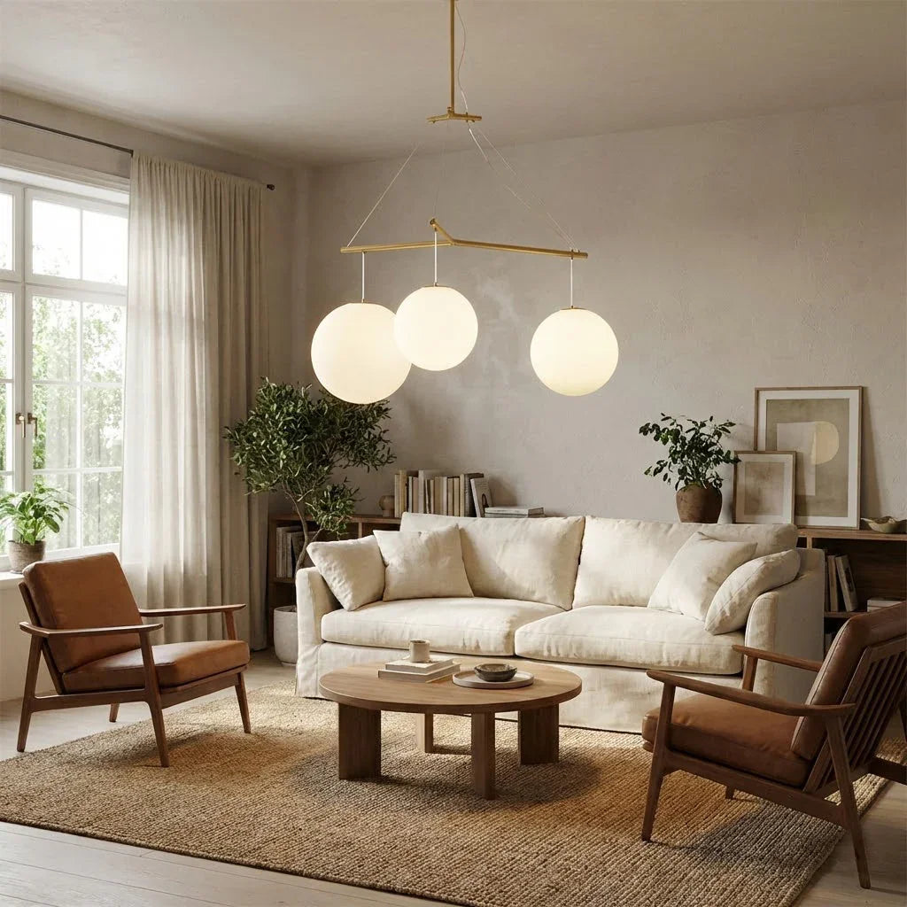Triple Glass Orb Pendant Lamp | wildoxy