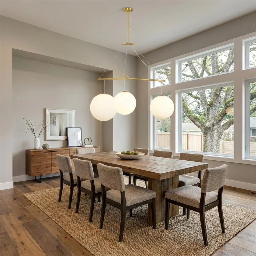 Triple Glass Orb Pendant Lamp | wildoxy