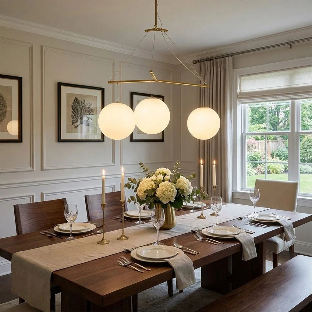 Triple Glass Orb Pendant Lamp | wildoxy