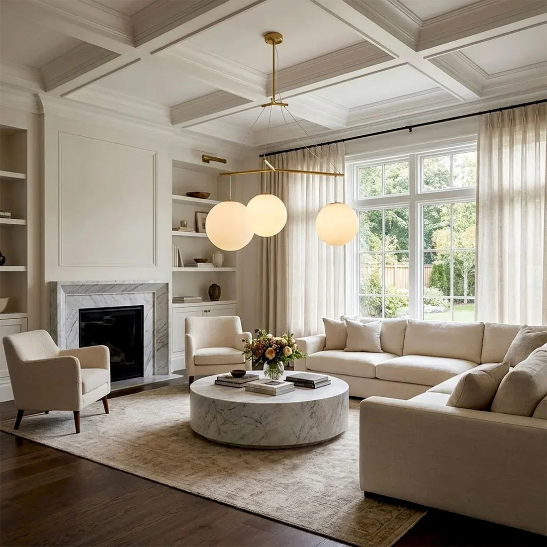 Triple Glass Orb Pendant Lamp | wildoxy